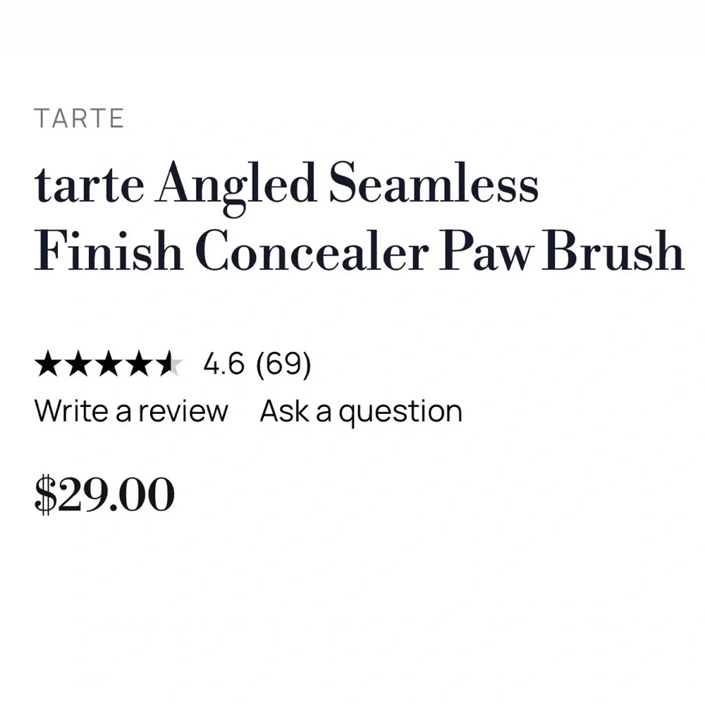 tarte Angled Seamless Finish Concealer Paw Brush